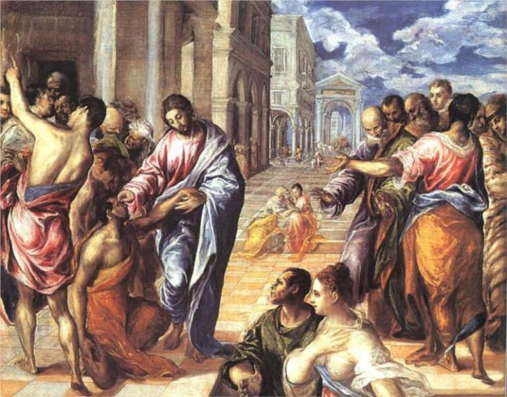 "Christ healing the blind" by El Greco, 1578.